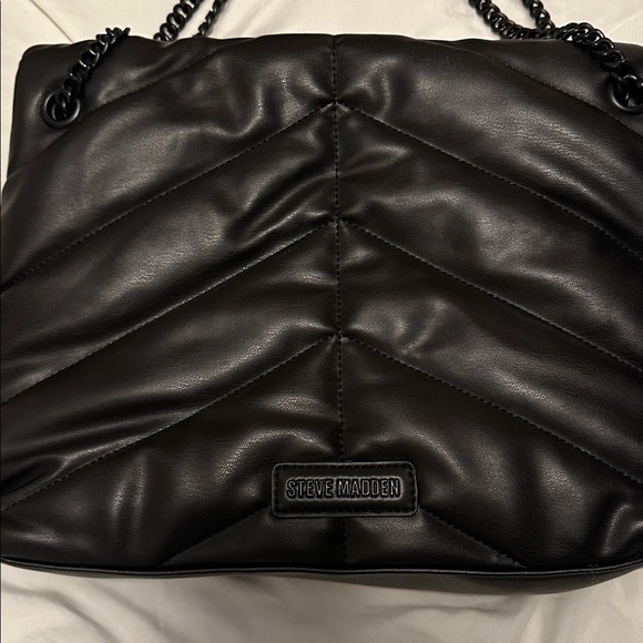 STEVEN MADDEN Black LEATHER Quilted Women's Bag - Picture 5 of 5